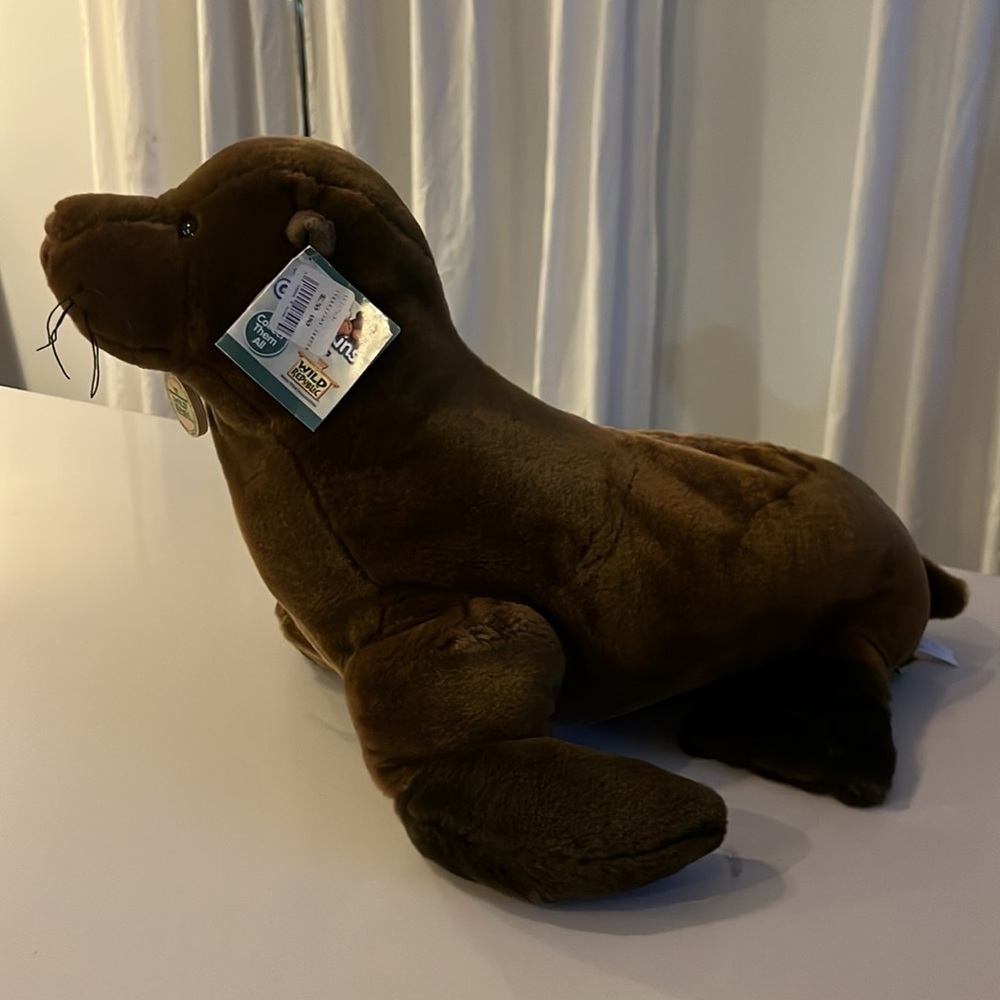 Wild republic brand realistic stuffed sea lion